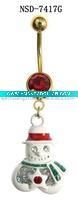 Wholesale Wenter Snowman of Stainless steel navel belly ring body jewely/jewellery piercing