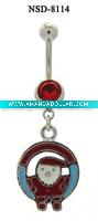 Wholesale Lovely stainless steel Father Christmasnavel belly ring body jewelry/jewellery piercing