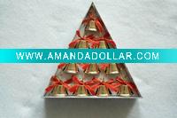 Wholesale christmas gold plastic outdoor hanging bell