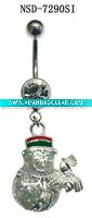 Wholesale Fashion snowman stainless steeel navel belly ring body jewellery/jewelry piercing