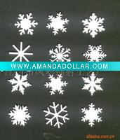 Wholesale White wooden laser engraved snowflake craft