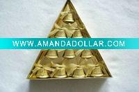 christmas gold plastic hanging bell