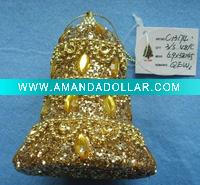 Wholesale christmas gold bell ornament