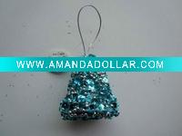 Wholesale christmas beads decorative bell hanging ornament