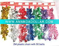 Wholesale plastic bead chain garland with bells, Carnival beads chain garland, party beaded chain garland, Ireland Eire bead chain garland