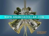 Wholesale christmas plastic bell ornament,decorative bell
