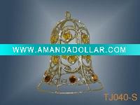 Wholesale christmas bell ornament,hanging iron bell decoration