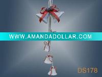christmas bell decorations,plastic hanging ornament,gift