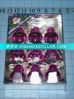 Wholesale christmas plastic bell decoration,hanging bell ornament