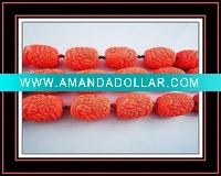 Wholesale Red Mermaid Synthetic Turquoise Stone Powder Carved Loose Bead Jewellery Bead Strand
