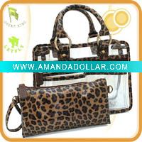 clear pvc organizer handbag