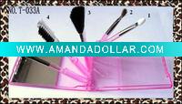 Wholesale 5pcs cosmetic brush set with mirror