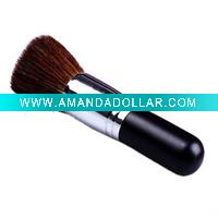 Wholesale Mane Black Wood Handle Alumium Ferrule Flat Powder Brush