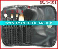 Wholesale 5pcs fashionable cosmetic brush set,Various Handle Colors and Hairs are Available