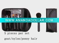 Wholesale 5 pieces professional cosmetic brush set