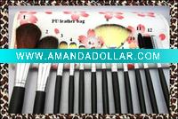 Wholesale high quality wooden handle make up brush set T-001
