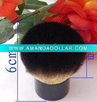 Wholesale White & Black Goat Hair Aluminum Handle Kabuki Brush