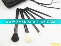 Black makeup brushes kit