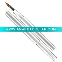 silver retractable lip brush
