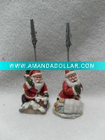 Wholesale Polyresin sitting christmas Santa Claus name card holder