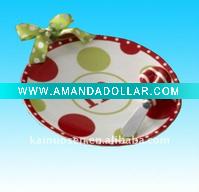 ceramic candy Christmas plate