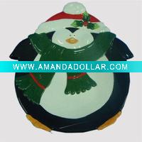 Ceramic Penguin Plate Crafts
