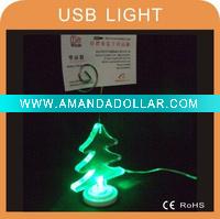 Card holder Light with USB X'Mas Tree