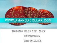 round christmas ceramic plate