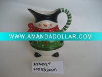 Wholesale ceramic christmas decoration milk jar