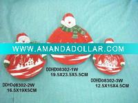 Wholesale ceramic christmas plate (Santa Claus)