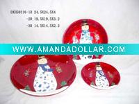 christmas pottery plate