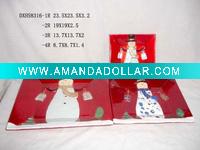 ceramic christmas plate (snowman)