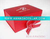 Wholesale folding Christmas hamper with ribbon