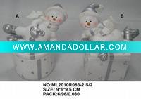 Wholesale 2asst polyresin snowmen as christmas items for decoration