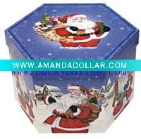 christmas gift box,contain 14pcs,with father christmas pattern