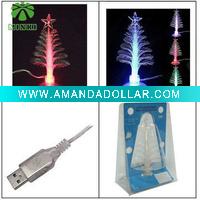 USB fiber christmas gift with led light