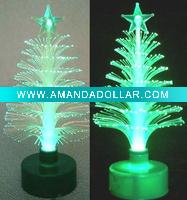fiber optic spiral led christmas tree