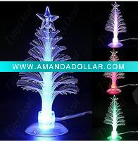 USB fiber christmas tree gift with light