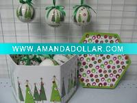 double-deck gift box,contain 14pcs,with christmas tree pattern