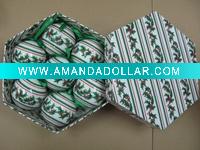 Wholesale single-deck gift box,contain 7pcs,with Christmas flower pattern