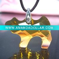Personalized quartz crystal pendant