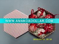 Wholesale single-deck gift box,contain 7pcs, with red dots pattern