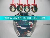 double-deck gift box,contain 14pcs,with snowman pattern