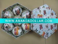 single-deck gift box,contain 7pcs, with santa pattern