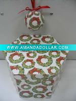 Wholesale double-deck gift box,contain 14pcs,with garland pattern