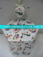 Wholesale double-deck gift box,contain 14pcs,with snowman pattern