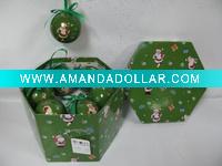 double-deck gift box,contain 14pcs,with santa pattern