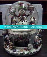 Christmas snowman snow globe
