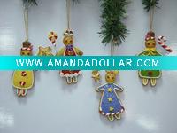 Wholesale S/4 Cookie man Christmas decor