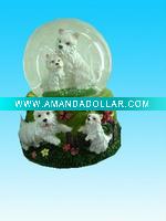 christmas polyresin snow globe